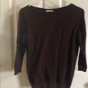 Ann Taylor LOFT wine in color sweater size medium
